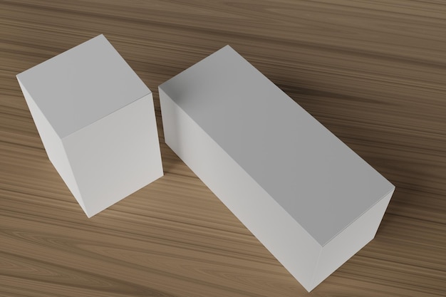 Imballaggio della scatola di rendering 3d per il modello del prodotto