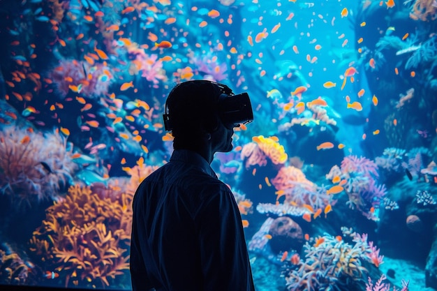 Immaginate un acquario virtuale dove gli spettatori possono nuotare