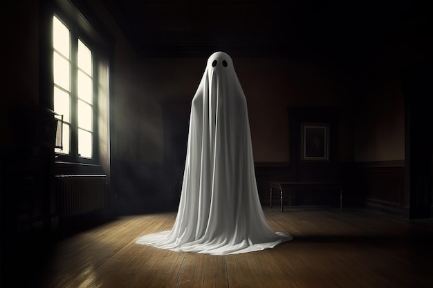 Immaginativa e elegante immagine del fantasma di Halloween generata dall'AI