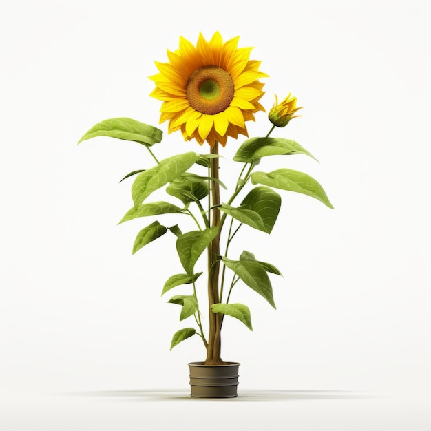 Immaginativa immagine 3D di girasole e banane in qualità Hd