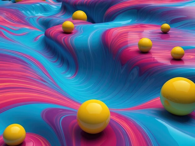 immagine 3D fluida a colori