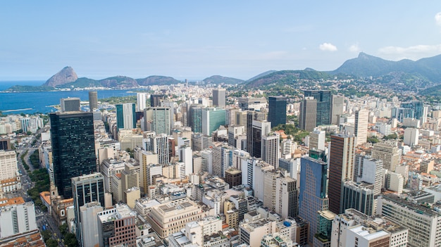 Immagine aerea del centro di Rio de Janeiro, Brasile.