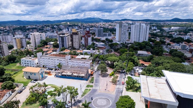 Immagine aerea della città di Betim Belo Horizonte Brasile Piazza principale