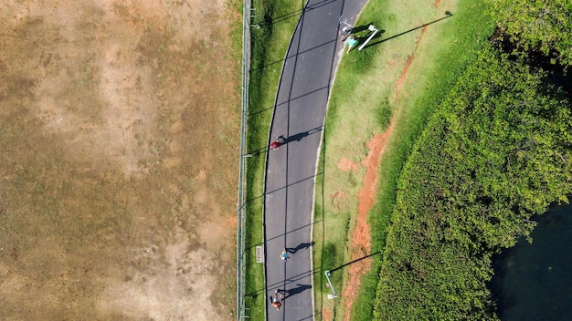 Immagine aerea della laguna rodrigo de freitas a Rio de Janeiro