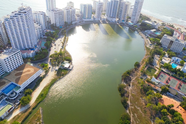 Immagine aerea di Bocagrande Cartagena Colombia