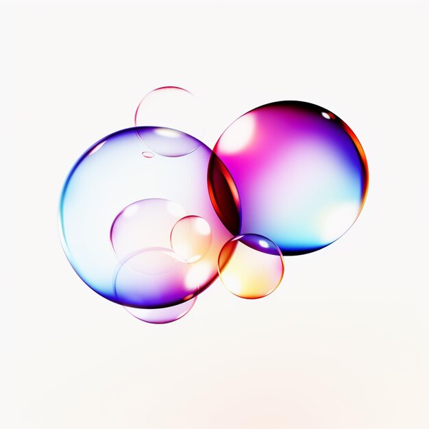 immagine arafed di un gruppo di bolle che galleggiano nell'aria generativa ai