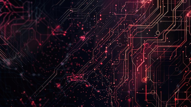 Immagine astratta di un chip su circuito complesso con tecnologia digitale AIG53