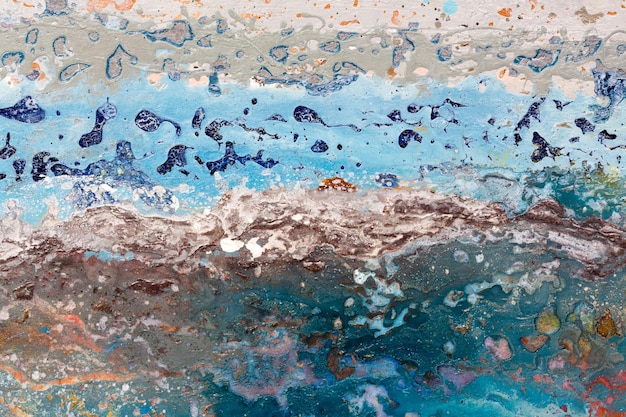 Immagine astratta impressionista dipinta Profondità del mare Pittura astratta brillante