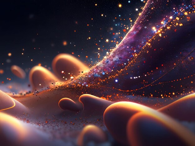 Immagine colorata di una galassia viola