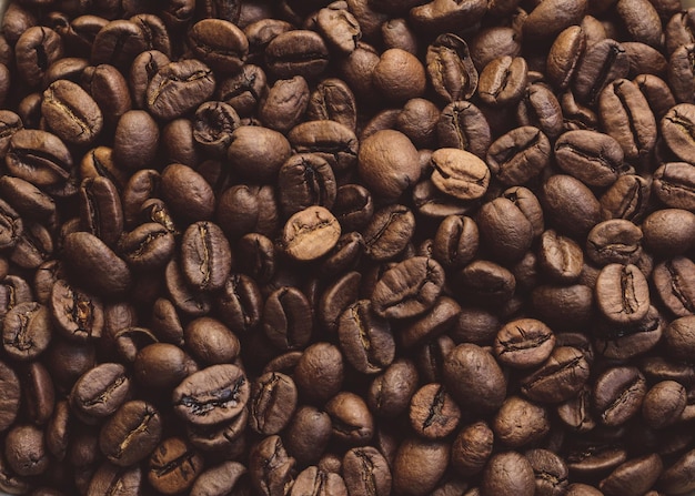 Immagine completa del chicco di caffè tostato