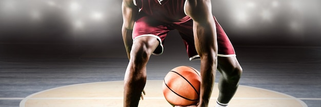 Immagine composita del giocatore di basket
