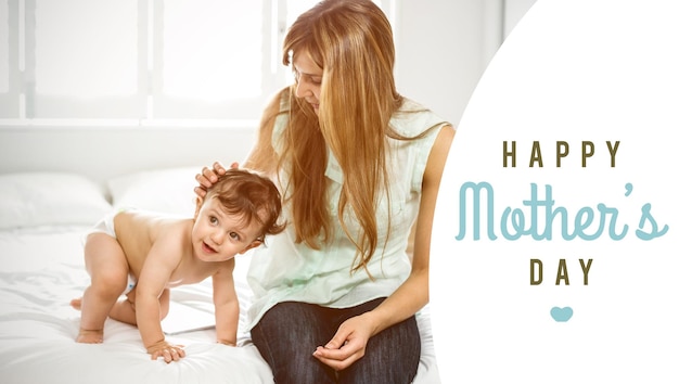Immagine composita del saluto della festa della mamma