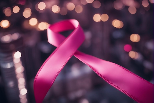 Immagine del nastro rosa del cancro al seno generata da ai