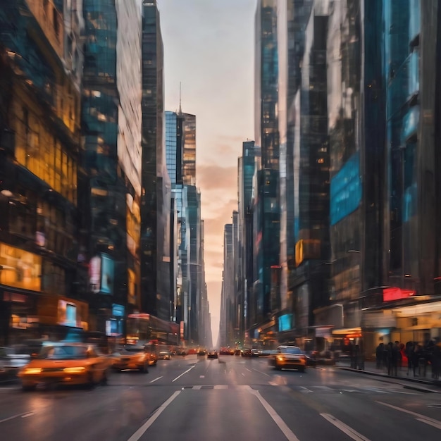 Immagine del paesaggio urbano sfocato in strada