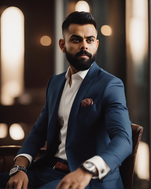 Immagine del ritratto del capitano indiano Virat Kohli