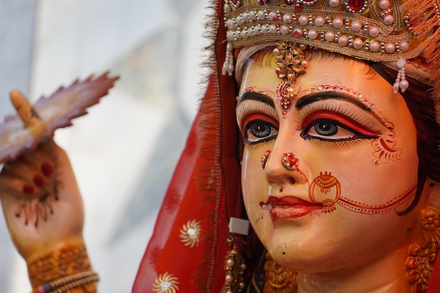 Immagine del viso del primo piano di Maa Durga