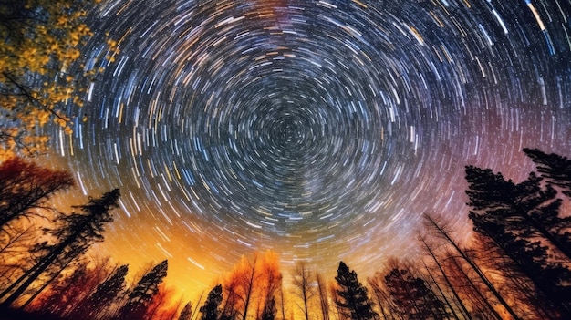 Immagine dell'affascinante cielo stellato