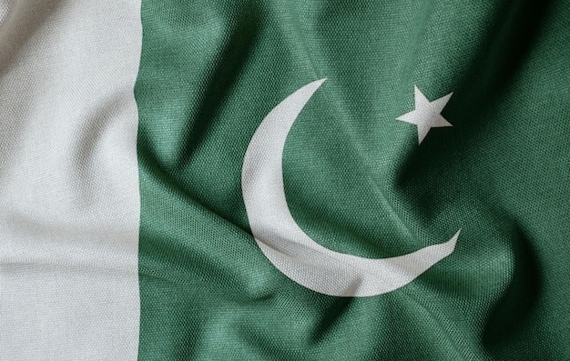 Immagine della bandiera del Pakistan con curva