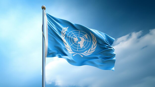 Immagine della bandiera della giornata del servizio pubblico delle Nazioni Unite Ai ha generato arte