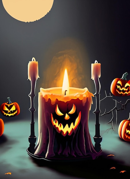 Immagine della candela di Halloween