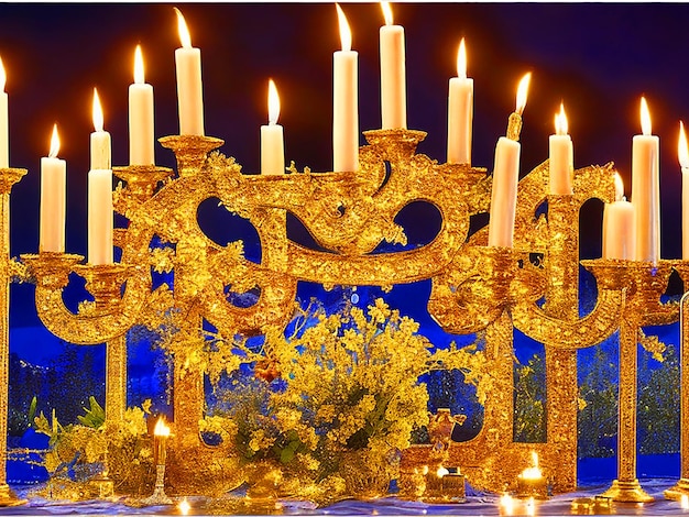 Immagine della candela di Hanukkah monorah scaricata
