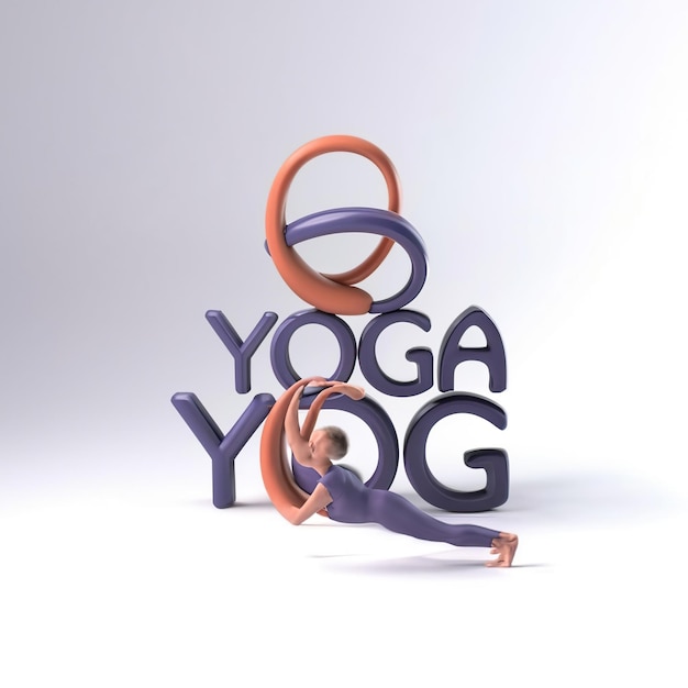 Immagine della Giornata Internazionale dello Yoga su sfondo bianco