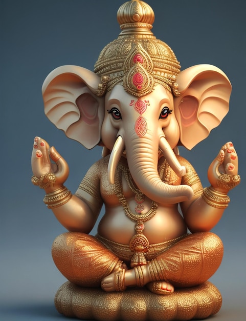 Immagine della statua di Lord Ganesha per lo sfondo del festival