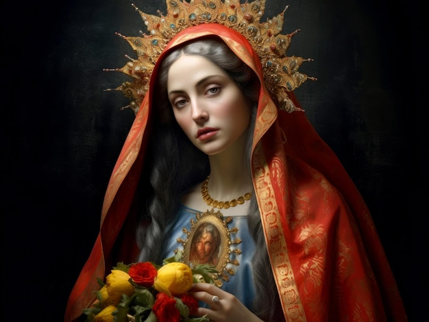 Immagine della Virgen del Carmen generata dall'IA