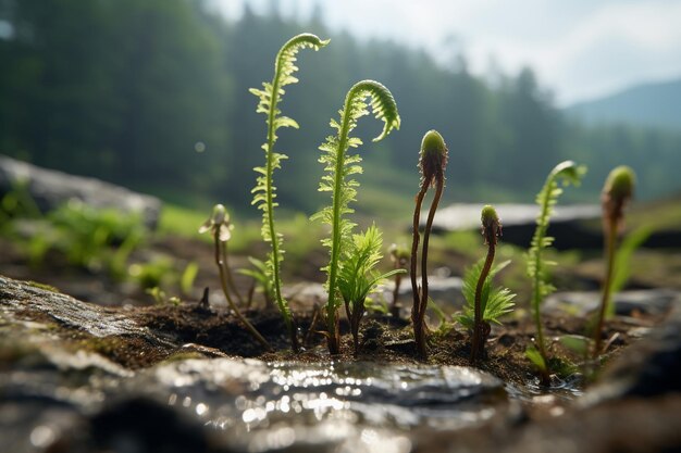 Immagine delle piante in fiore delle felci di struzzo ar 32 c 25