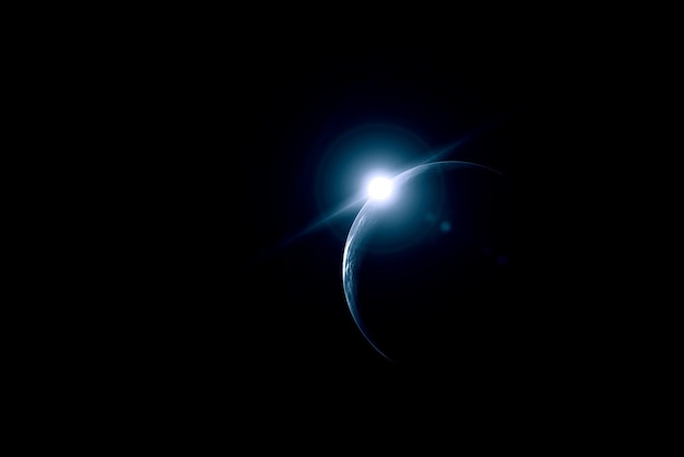 Immagine dello spazio esterno. Tecnica mista. Elementi di immagine forniti dalla NASA