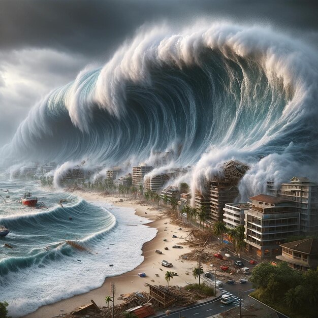 Immagine dello tsunami