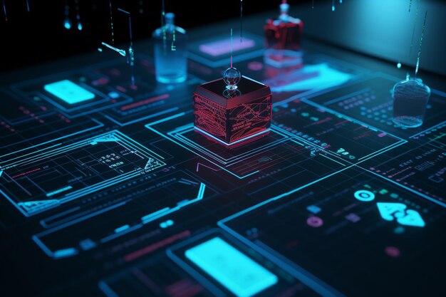 Immagine dettagliata di un laboratorio di conformità incentrato su Generative ai