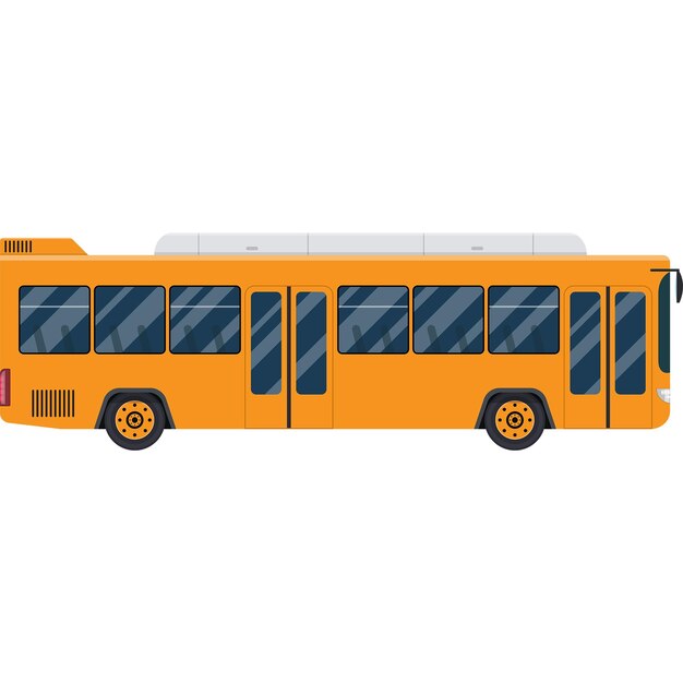 Immagine di autobus urbano isolata su sfondo bianco