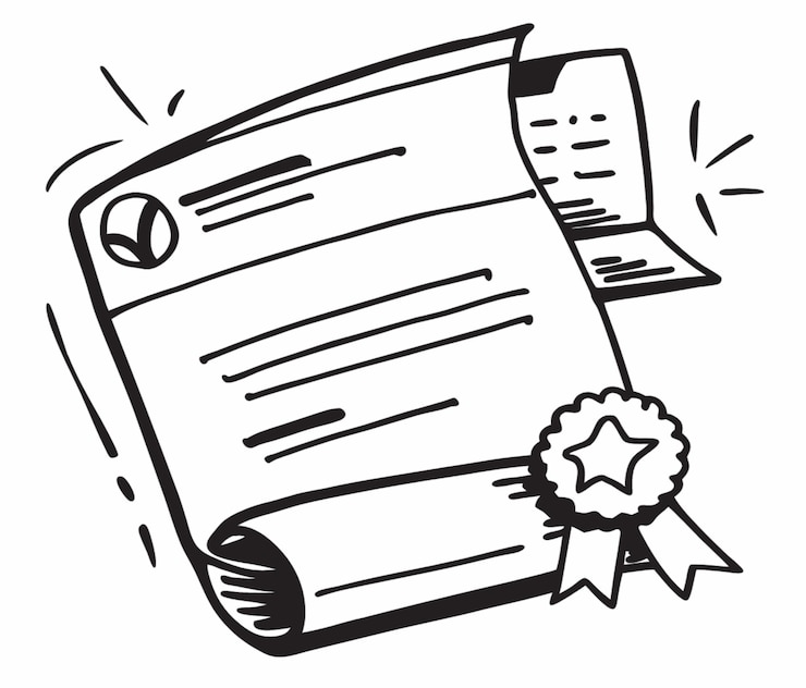 Foto immagine di certificato di alta qualità