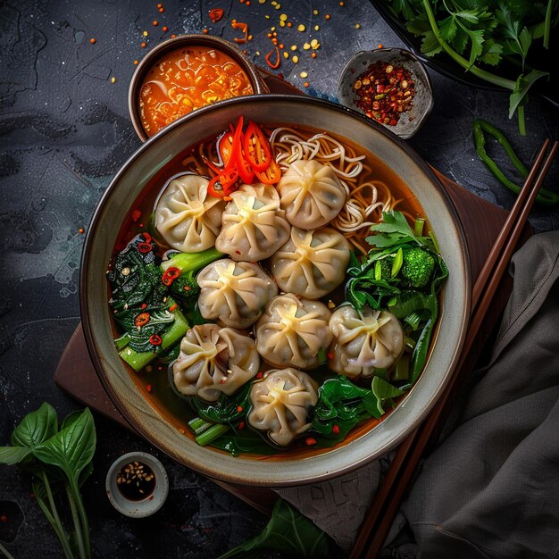 Immagine di cibo cinese che Xiao Long Bao e buono si applicano per il menu libro