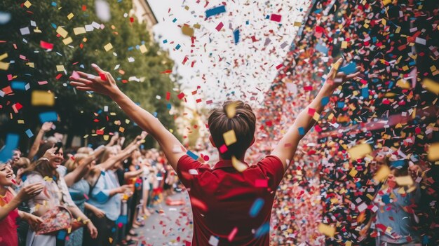 Immagine di confetti festivi