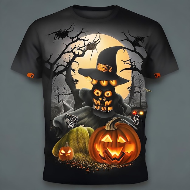 Immagine di design della maglietta di Halloween generata ai