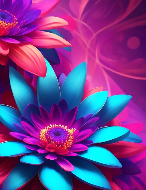 Immagine di fiori di lusso 3D