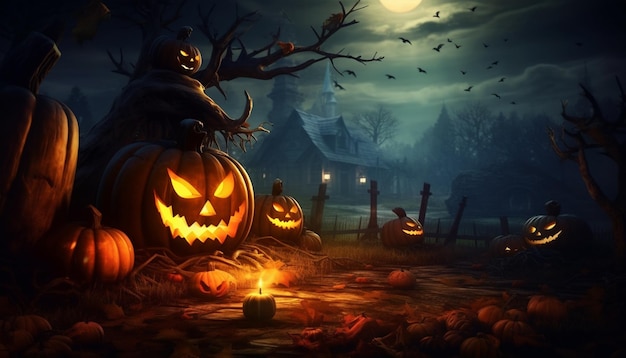 immagine di Halloween con campo di testo sfondo di Halloween