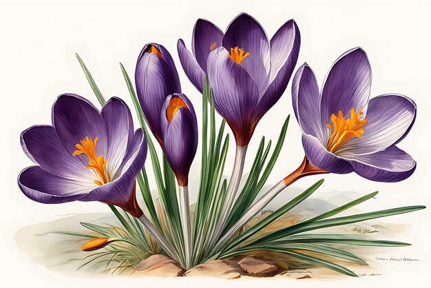 Immagine di illustrazione della penna da colorare di schizzo da colorare di tulipani selvatici