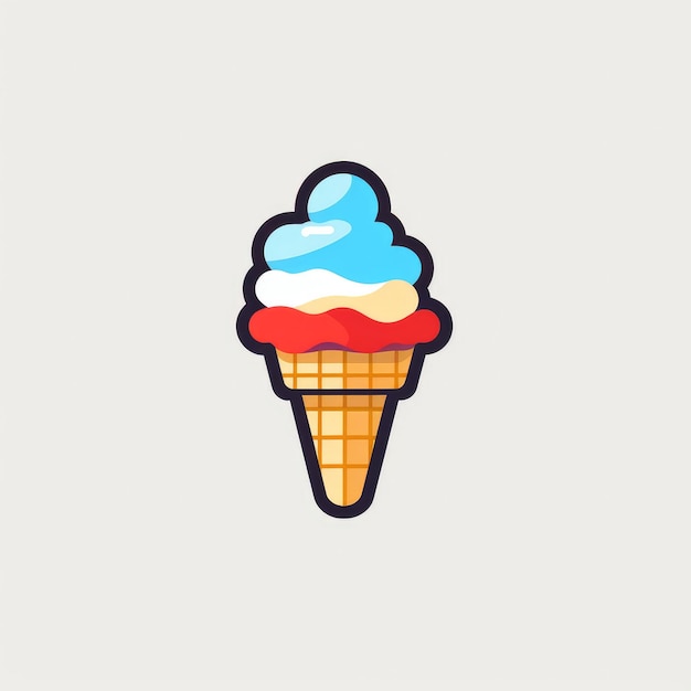 Immagine di illustrazione di gelati carini