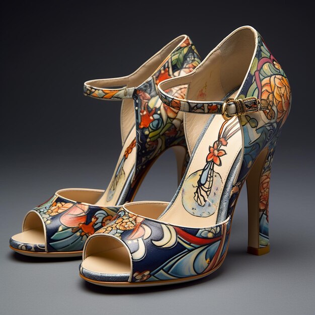 Immagine di rendering 3D delle scarpe da donna