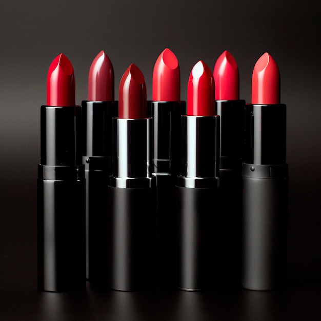 Immagine di rossetto ambientato in una varietà di rossi