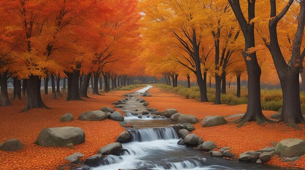 immagine di sfondo con l'atmosfera autunnale e gli alberi