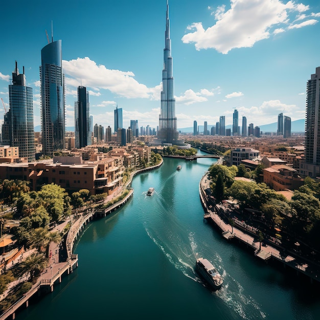 immagine di sfondo del Burj Khalifa Dubai Emirati Arabi Uniti L'edificio più alto del mondo