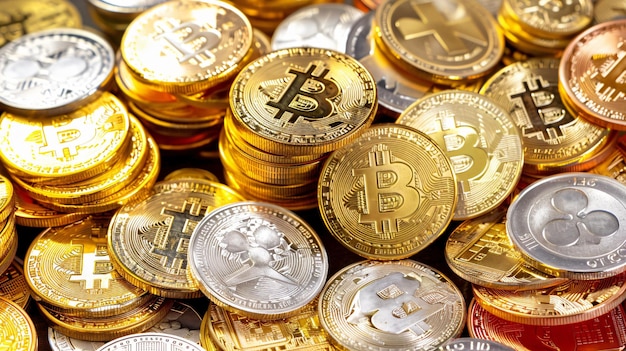 Immagine di sfondo del concetto di Bitcoin