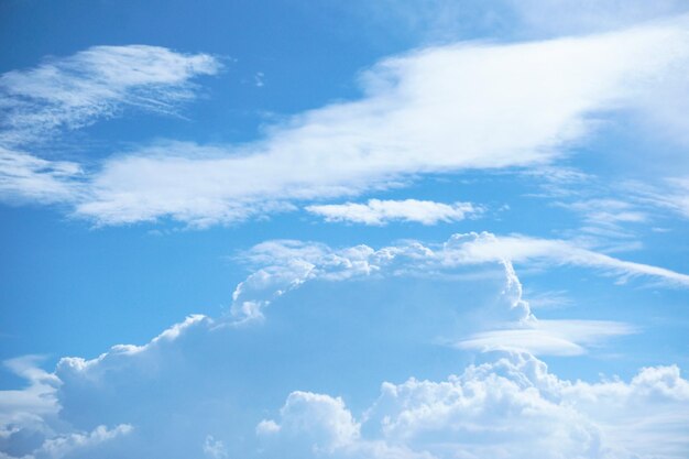 Immagine di sfondo del paesaggio di nuvole bianche con cielo blu