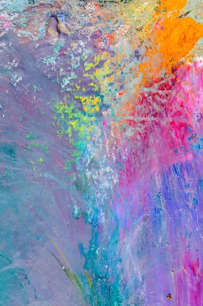 Immagine di sfondo del primo piano luminoso della tavolozza della pittura a olio