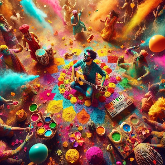 Immagine di sfondo di Happy Holi Holi festival