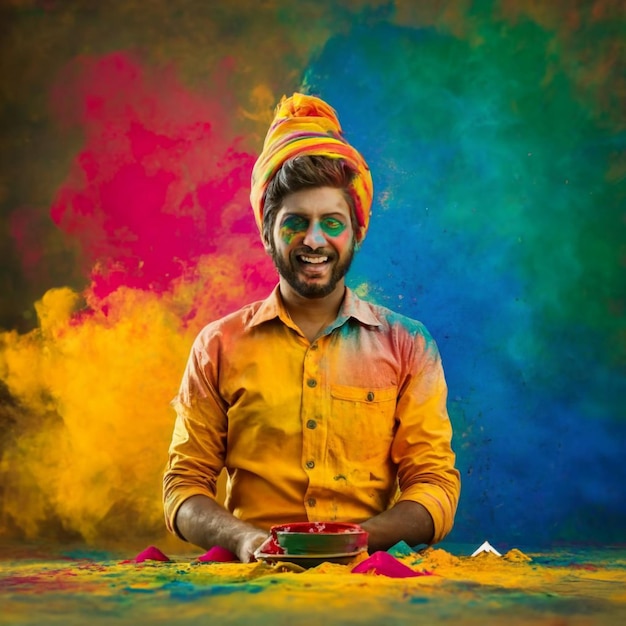 Immagine di sfondo di Happy Holi Holi festival